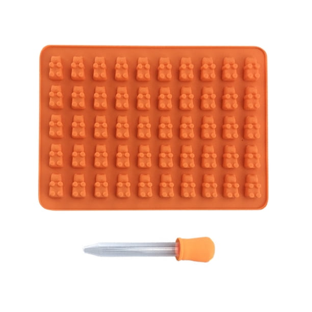Bewildely Molde para Fondant, fabricante de cubitos de hielo de Chocolate, herramienta antiadherente para hacer pasteles, molde de silicona para hornear Herramientas y accesorios para hornear naranja Bewildely HA001621-06
