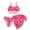 Hot Pink, variant on Girls Swimsuits Size 10-12 Rash Guard Bikini Sets Spaghetti Strap Tankini Set 3pcs Cute Pattern Print Ruffle Bathing Suit