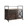 thumbnail image 2 of Bingirl 41-Inch Furniture-Style Dog Crate: Locking Casters, Divider, Wooden Kennel with Removable Tray, Rustic Brown, 2 of 9