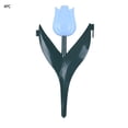 thumbnail image 7 of 4pcs Artificial Tulip Plastic Garden Fence, Decorative Picket Fence Edgings for Lawns, Flowerbeds and Bonsai Borders, Easy-to-Assemble Flexible Fencing for Outdoor Home Easter Decorations, Blue, 7 of 7
