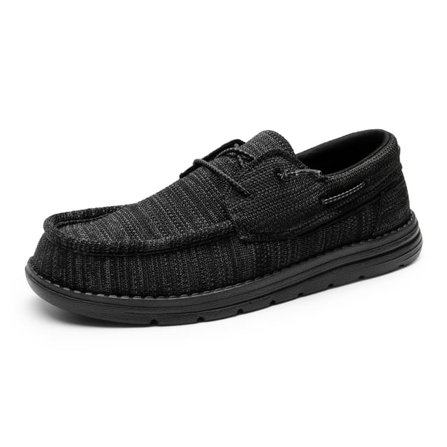 Mocasines Slip-On para Hombre Bruno Marc Negro Carbón Talla 8