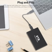 8 T Large Capacity BLACK External Storage Data Hard Drive PC/Laptop