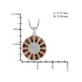 thumbnail image 2 of JewelersClub Silver Chain Necklace for Women – .925 Sterling Silver Circle Necklace with Sparkling Genuine 1 CTW Red & White Diamonds – Chic, Stunning Silver Statement Necklace Gifts by JewelersClub, 2 of 3