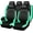 Black Mint, variant on CAR PASS Leather Seat Covers, Breathable Universal Car Seat Cover Full Set for Cute Women Girly,5mm Composite Sponge Inside,Airbag Compatible Fits Most Auto,SUVs,Trucks,Vans(Full Set,Black&Orange)