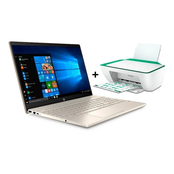 Laptop HP 15-cw1012 AMD R3 12GB RAM 1TB DD más 128GB SSD con Impresora