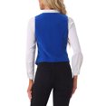thumbnail image 3 of CHALECO DE VELVET INSPIRE CHIC PARA MUJERES, SIN MANGAS, ESTILO RETRO, BLAZER STEAMPUNK, VESTIDO ELEGANTE, TALLA M, AZUL REAL, 3 of 6