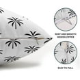 thumbnail image 4 of Black Whtie Palm Tree Lumbar Pillow Covers 12x20 Inch Set of 2 Tropical Coconut Trees Coastal Plant Throw Pillows Summer Beach Neutral Pillow Cases Farmhouse Home Decor For Cushion Couch Sofa Outdoor, 4 of 6