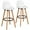 White, variant on Giantex Set of 2 Dining Room Chair w/ Solid Beech Wood Legs, Upholstery High Chair Set, Scandinavian Kitchen Chair w/ Footrest, Retro Bar Stools for Living room, Loadable Up to 330 LBS, White