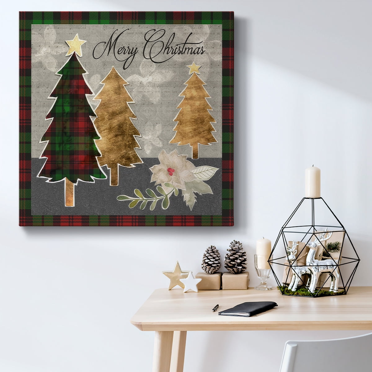 Collaged Christmas Collection D- Gallery Wrapped Canvas
