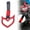 Red, variant on PLJFXXM 1 Pcs Evil Heart Shaped Car Handle Straps, Car Hanging Accessories Bumper Warning Ring Drift Charm for Auto Bus Decor Interior Exterior Decoration, Black (Black Strap)