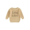 thumbnail image 2 of Musuos Baby Girl Casual Sweaters 3 6 9 12 18M Cute Long Sleeve Letter Embroidery Knit Pullover Infant Tops, 2 of 10