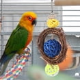 thumbnail image 1 of LAFGUR Bird Hanging Bird Swing Toy Rattan Bird Swing Cotton Rope Bird Swing Toys Budgerigar Parakeet Cockatoo Conure Lovebir, 1 of 8