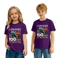 thumbnail image 6 of CAIXIA 100 Days of School Shirt Kids Toddler Boys Girls 100th Day of School Costume T-Shirt Short Sleeve Tops Graphic Tee,Purple, 6 of 7