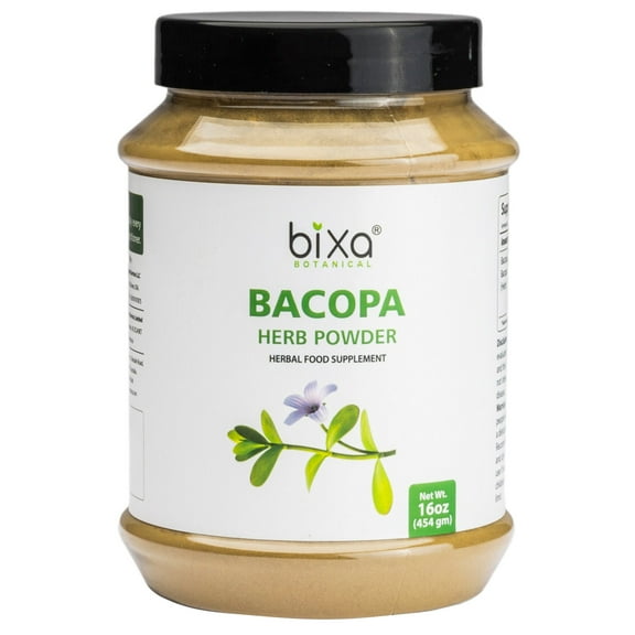 Brahmi Powder (Bacopa Powder) - 1 Pound / 16 Oz (Bacopa Monnieri / Brahmi Leaves) - Ideal Brain Tonic | Ayurvedic Herbal Supplement