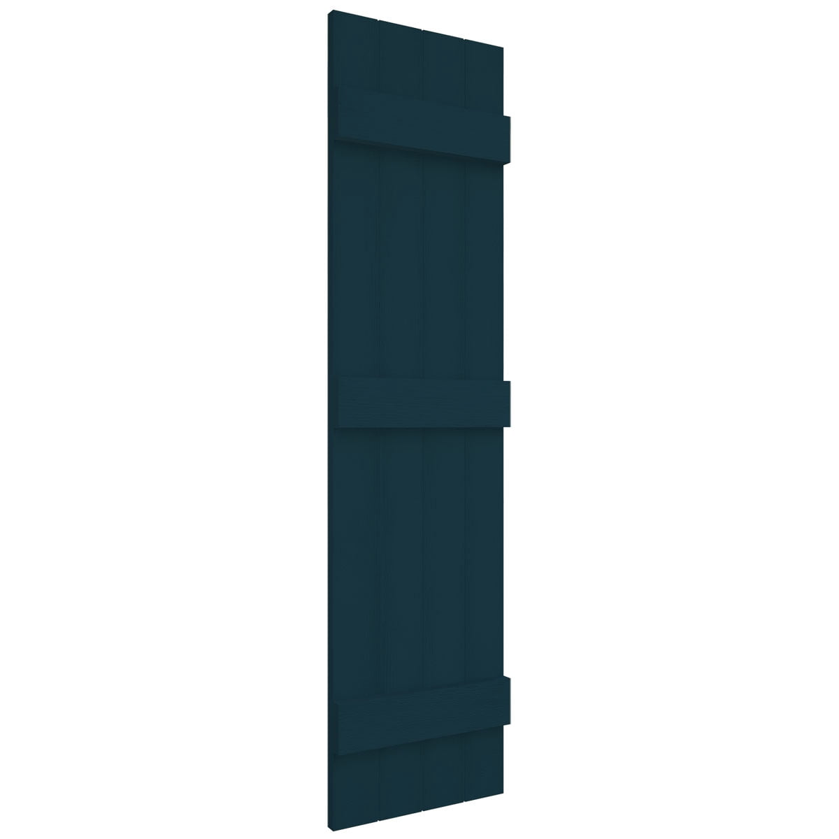 14"W x 55"H Mid-America Vinyl, Standard Size Four Board Joined Shutters, w/Installation Shutter-Lok's & Matching Screws, 166 - Midnight Blue