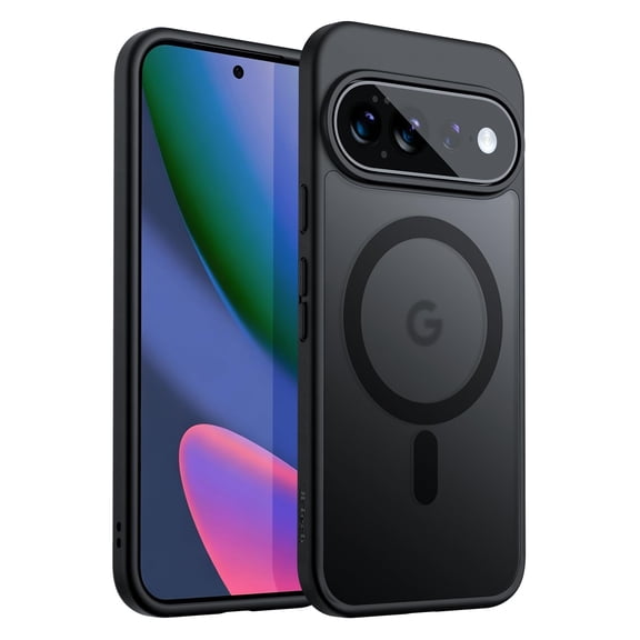 JETech Magnetic Case for Google Pixel 11 Pro XL, Compatible with MagSafe, Translucent Matte Back (Black)