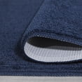 thumbnail image 3 of Ottomanson Comfort Bath Rug Washable Non-Slip Rubberback Solid 2x8 Indoor Runner Rug, 2'2" x 8', Navy, 3 of 10