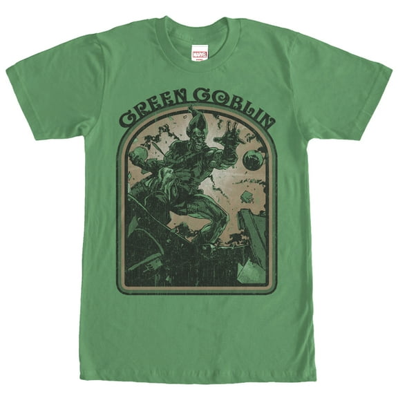 Men's Marvel Goblin Graphic Tee Kelly Green Medium