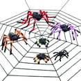 thumbnail image 1 of MesaSe 4pcs Hairy Giant Spider Halloween Prop Haunted House Party In/Outdoor Decor, 1 of 7