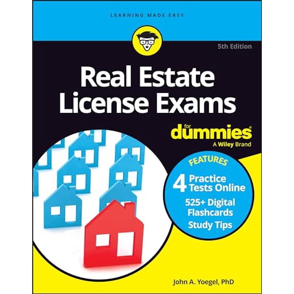 Pre-Owned Real Estate License Exams for Dummies: Book + 4 Practice Exams + 525 Flashcards Online (Paperback) 1394204116 9781394204113