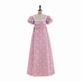 thumbnail image 2 of Women's Regency Inspired Vintage High Waist Victorian Tea Dress Elegant Long Gown, 2 of 7