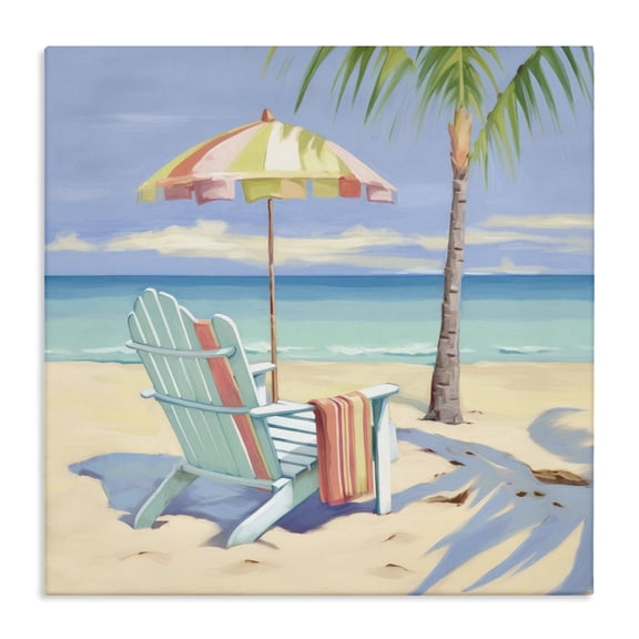 Stupell Industries Coastal Pastel Relaxing Beach Canvas Art, 24 x 24, by Irena Orlov