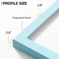 thumbnail image 4 of Vittanly 11x17 Picture Frame, Engineered Wood with Shatter Resistant Plexiglass, Display Pictures 8x12 with Mat or 11x17 without Mat, Photo Frame for Wall Mounting, Light Blue, 1 Pack, 4 of 6
