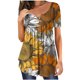 thumbnail image 2 of ICHUANYI Clearance Fashion Women Summer Loose Print Round-Neck T-Shirt Short Sleeve Casual Blouse(Yellow, XXL) ICHUANYI WER2023081012664, 2 of 6