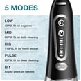 thumbnail image 2 of Portable Water Flosser with 8oz Tank 5 Cleaning Modes IPX7 Waterproof Cordless Rechargeable Oral Irrigator, 2 of 8