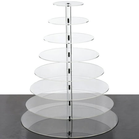 Cupcake Display Stand Efavormart HEAVY DUTY Acrylic Crystal Cupcake Dessert Stand For Wedding Birthday Party Dessert Cupcake Pedestal Display Plate ()