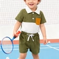 thumbnail image 5 of KEXE Boys Summer Outfits Baby Boy Clothes 12-18 Months Toddler Boy Clothes Kids Summer Outfits Shirt Short Sets, 5 of 6