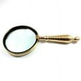 thumbnail image 2 of Maritime Treasures Classic Nautical Designer Gold Magnifying Glasses Handheld Decorative Brass Magnifier Glass Made of Metal and Alloy, 2 of 4