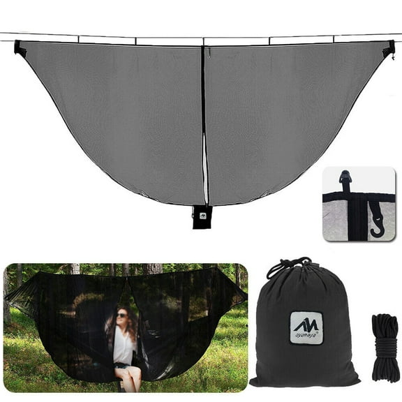 HOMEYA Hammock Mosquito Bug Net Camping Tent Mesh Cover, Double-Sided Zipper Outdoor Portable Netting