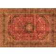 thumbnail image 1 of Ahgly Company Machine Washable Indoor Rectangle Medallion Orange Traditional Area Rugs, 5' x 8', 1 of 1