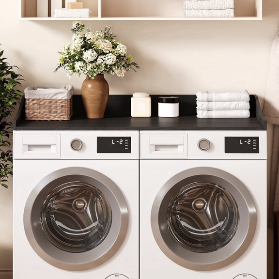 Tarnorci 54"Washer Dryer Countertop with Side Edge for Laundry Room Organization