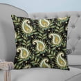 thumbnail image 4 of 14x14 Pillow Covers Set of 2, Black Teal Boho Botanical Throw Pillow Covers Decorative Couch Cushion Case, Southwestern Retro Ethnic Tribal Microfiber Square Pillowcases for Bedroom Car Living Room, 4 of 7