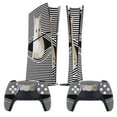 thumbnail image 2 of Black And White Stripes White Cat PS5/PS5 Slim Digital Disc Skin Sticker For Console And Controller Skins, 2 of 7