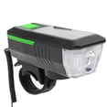 thumbnail image 1 of Luz Delantera Faro De Bicicleta Accesorios De Ciclismo Luz De Carga USB Solar Faros Delanteros Accesorios De Bicicleta Con Bocina De Advertencia Negro Y Verde ANGGREK Descripción de la referencia, 1 of 5