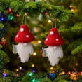 thumbnail image 5 of YOHAVEN Dwarf Faceless Gnome Christmas Tree Ornament Wool Mushrooms Pendant for Holiday Tree Table Mantle Indoor Outdoor Decorations, Festive Christmas Decor, Xmas Decorations, 5 of 6
