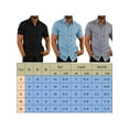 thumbnail image 7 of Men's Short Sleeve Shirt Casual Button Down Cotton Linen Loose Beach Wedding Shirt, 7 of 7