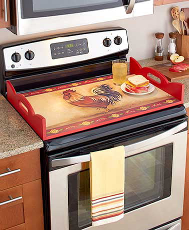 Roosters Glass Stove top Cook top Cover & Protector