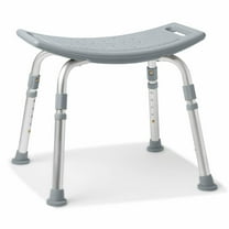 Medline Durable Bath Bench Shower Chair without Back, Supports up to 400 lbs, Grey