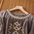 thumbnail image 6 of Womens Summer Tops Vintage Long Sleeve Floral Embroidered Print Fashion T Shirts Crew Neck Vacation Tee 2026, 6 of 9