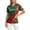 Dark Green1, variant on Womens Mexico Soccer Jersey T Shirt Short Sleeve V Neck Ringer Football Fan Script Collar 2026 Retro Vintage Casual Summer Tee