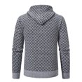 thumbnail image 4 of Mens Pullover Sweater Quarter Zip Patchwork Shirts Soft Comfy Dailywear Winter Clothes with Pockets, Light Gray, Size XXXL, 4 of 6