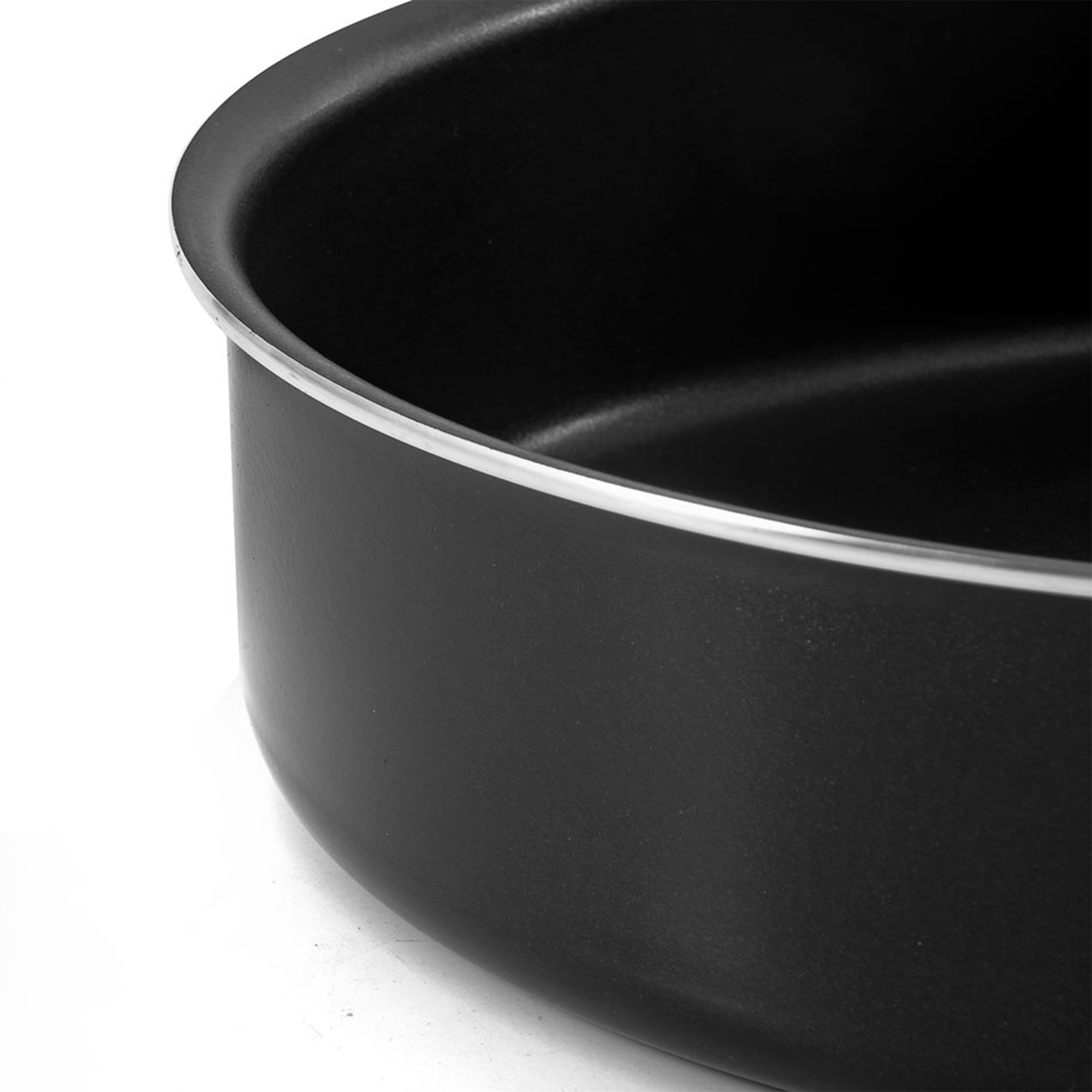 MasterPan Designer Series Non-Stick Cast Aluminum Saute Pan with Glass Lid, 11 - Black