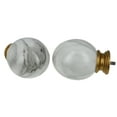 thumbnail image 2 of MERIVILLE 1-Inch Diameter Double Window Treatment Curtain Rod, Ellipse Marble Finial, 36-inch to 72-inch Adjustable, Royal Gold, 2 of 2