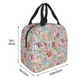 thumbnail image 2 of Bingfone Trendy Floral Design Print Lunch Bag Insulated Lunch Box, Small Leakproof Cooler Food Lunch Containers Reusable High Capacity Lunch Tote Bags for Work, Travel, Outdoor, 2 of 5