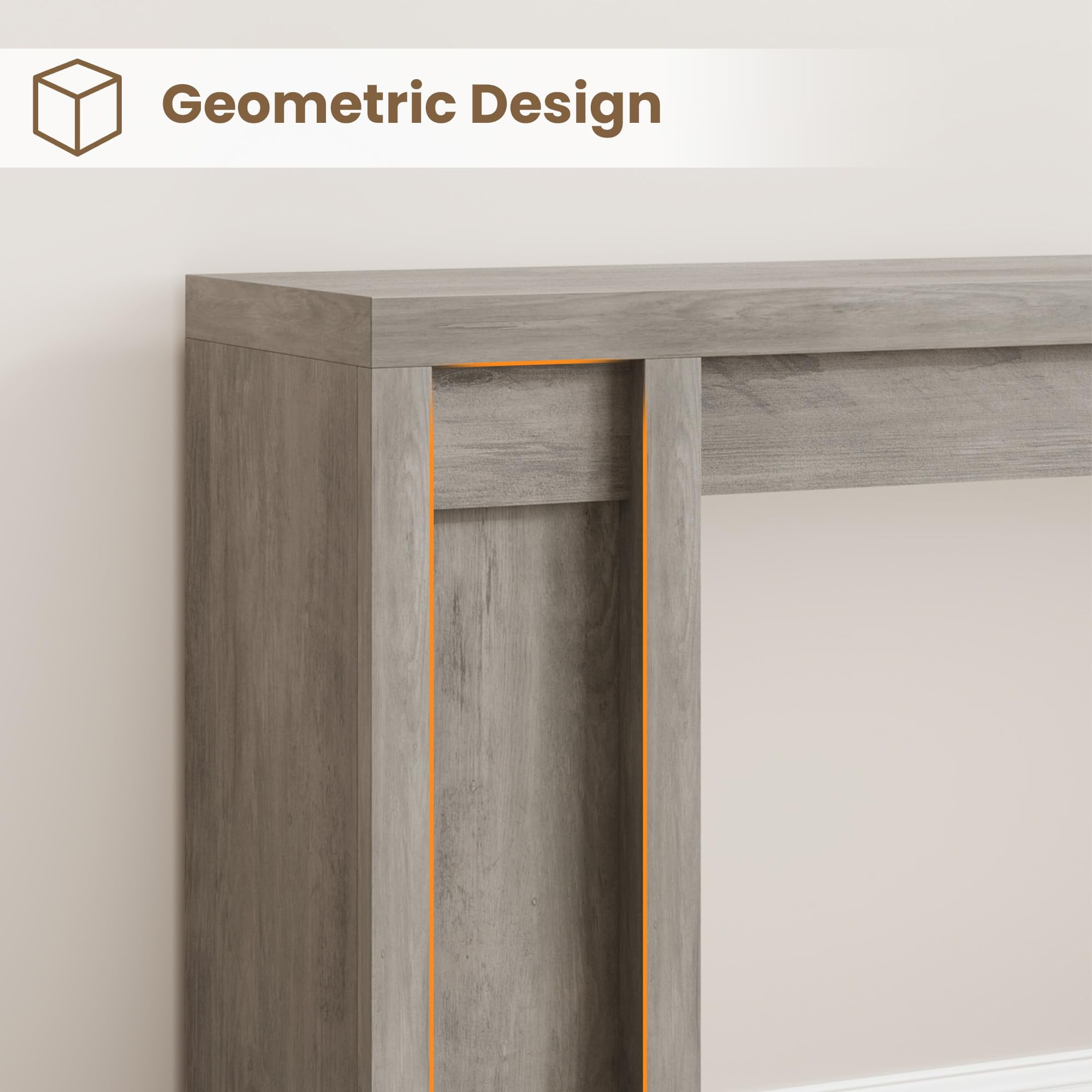 Soonbuy 70" Extra-Long Wood Console Table, Rustic Farmhouse Sofa Table for Behind Couch, Sturdy Versatile Display Entryway Table for Foyer Hallway Living Room