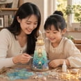 thumbnail image 3 of Glowing Lighted Sea Glass Style Lighthouse Kit Collection Beginner Friendly DIY Craft For Adults Complete Sea Glass Art Kit Holiday Home Ornament Christmas Decor For Family Handmade 3D Assembly,D, 3 of 7